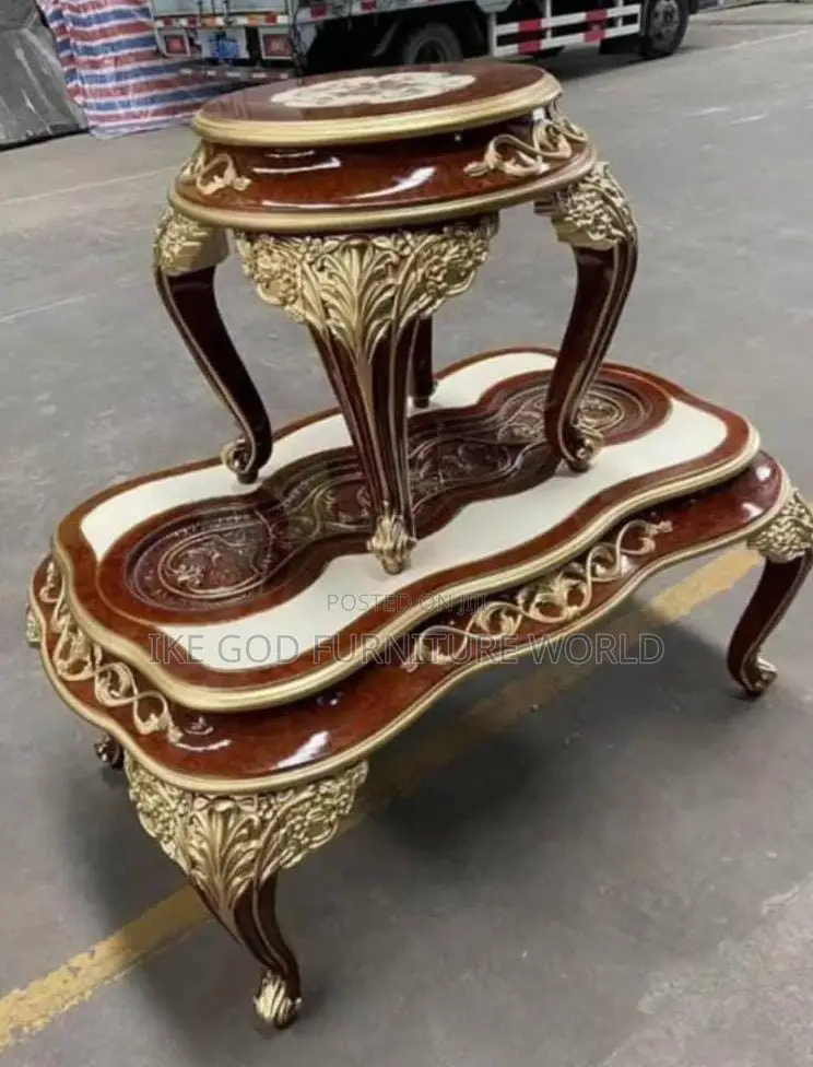 Set of Royal Center Table With 2side Stool
