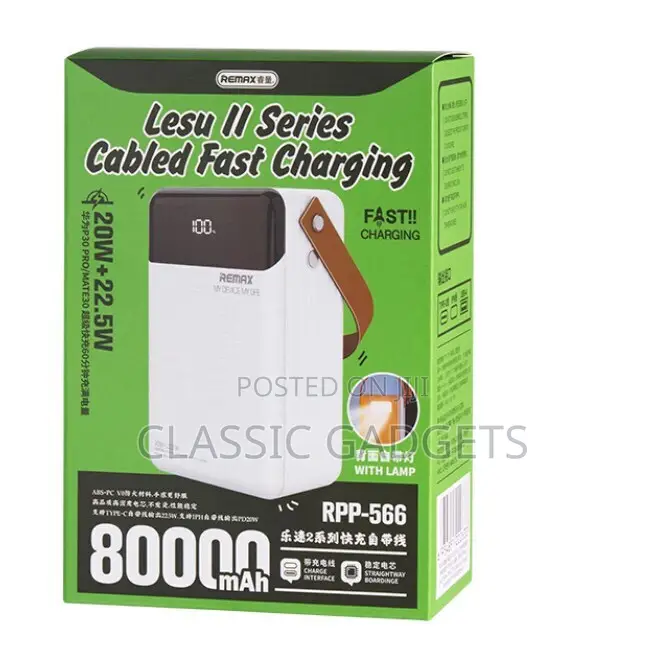 Remax RPP-566 Power Bank 80000mah 22.5W