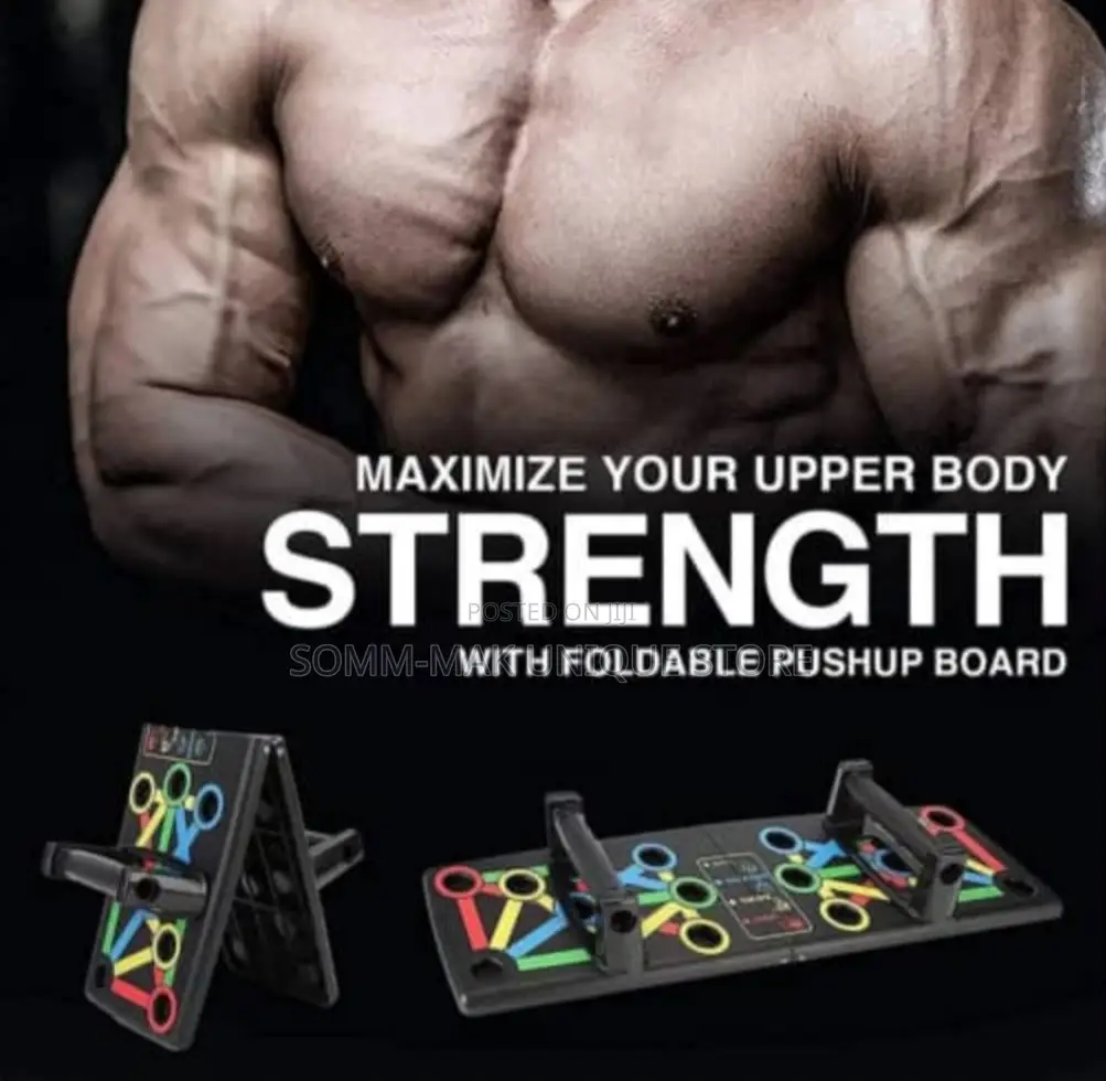 Folding Push Up Board Fitness Workout Training Muscle