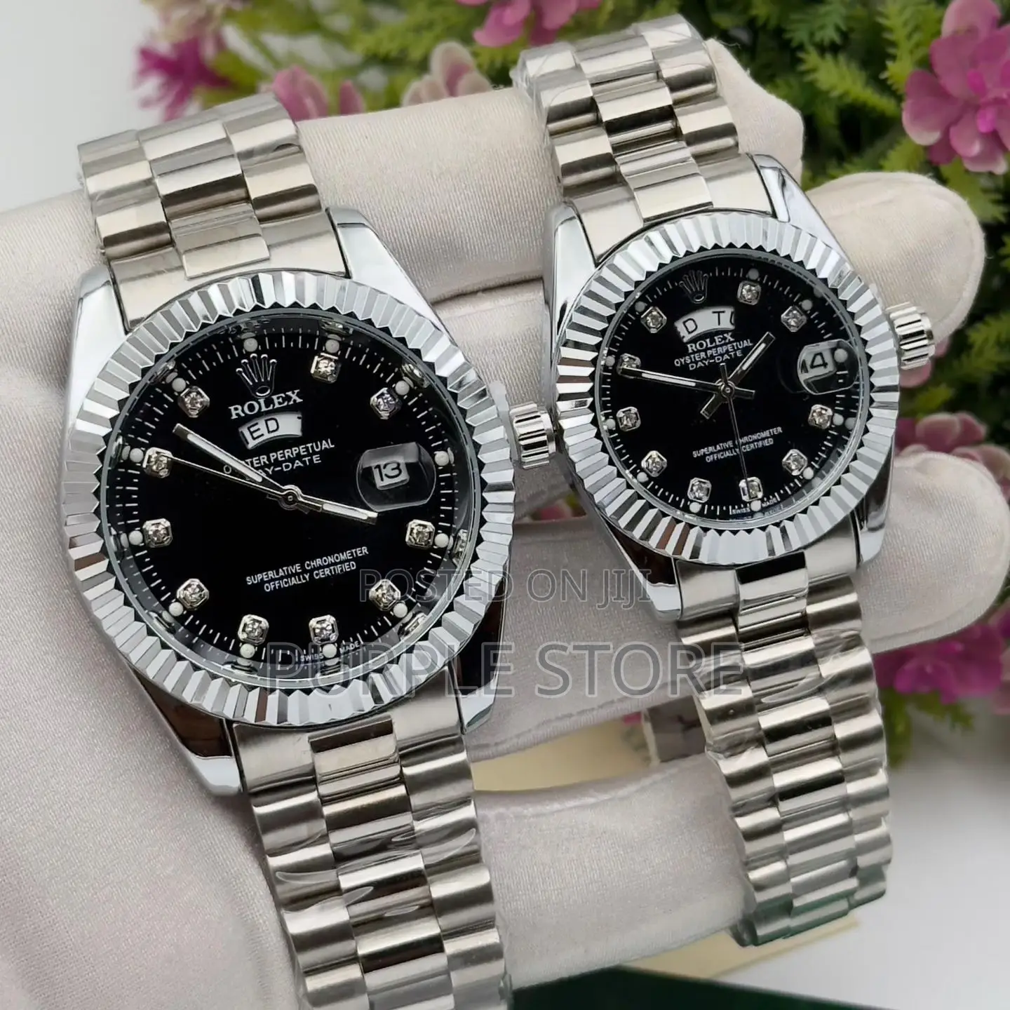 Rolex Couples Silver Wristwatch (Price Is for Both Watches)