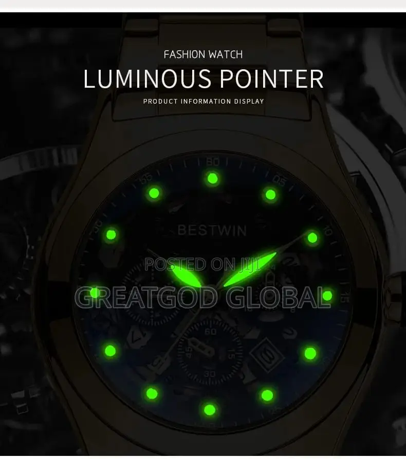 Hot Fashion Luxury Brand Bestwin Men Watches Waterproof