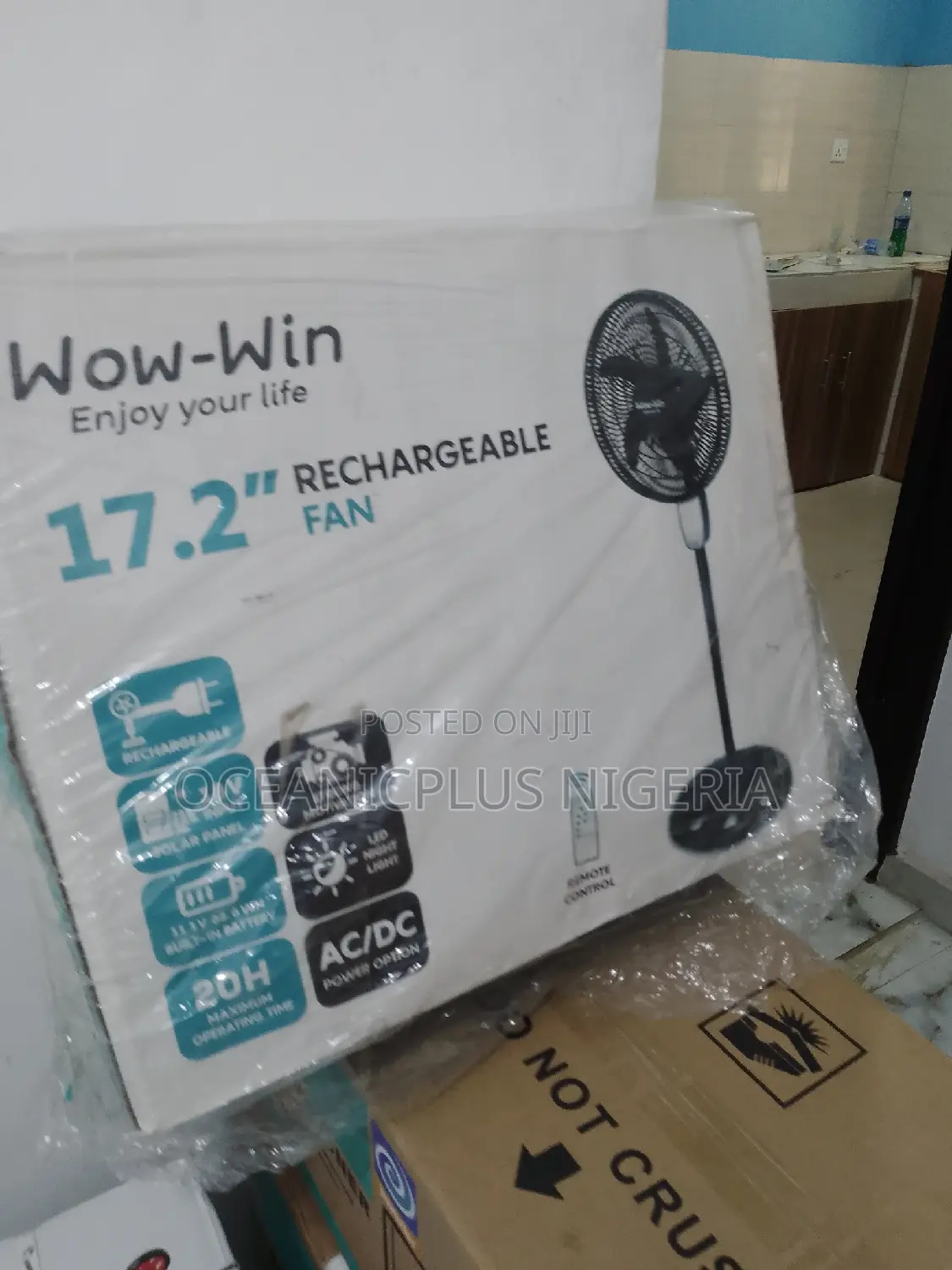 Essential Needs at Home-Wow- Win Rechargeable Standing Fan!