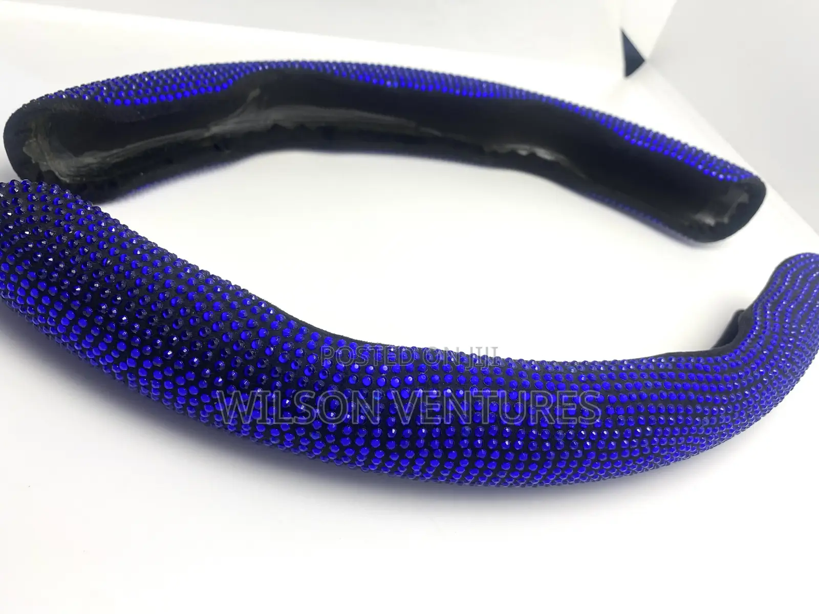 Blue Color Glitters Car Steering Wheel Grip