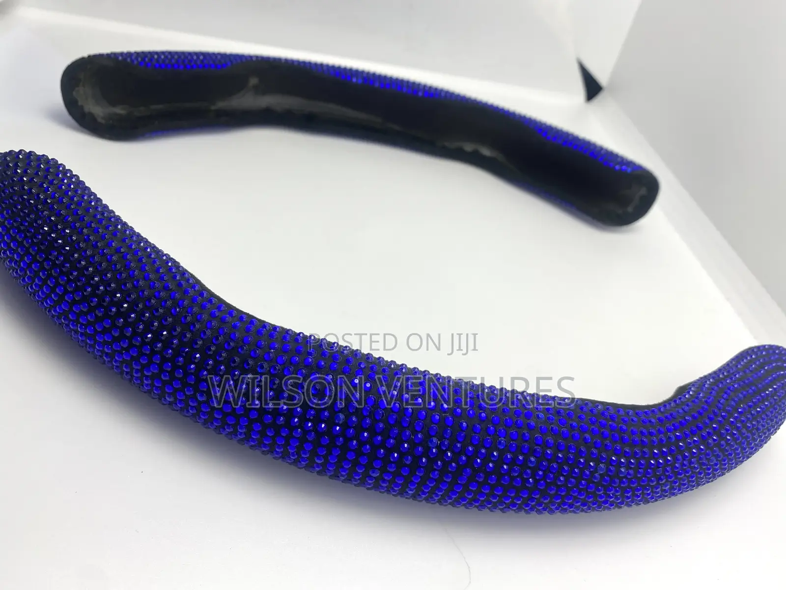 Blue Color Glitters Car Steering Wheel Grip