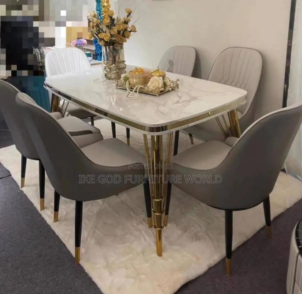 6seater Imported Turkish Marble Dining Table