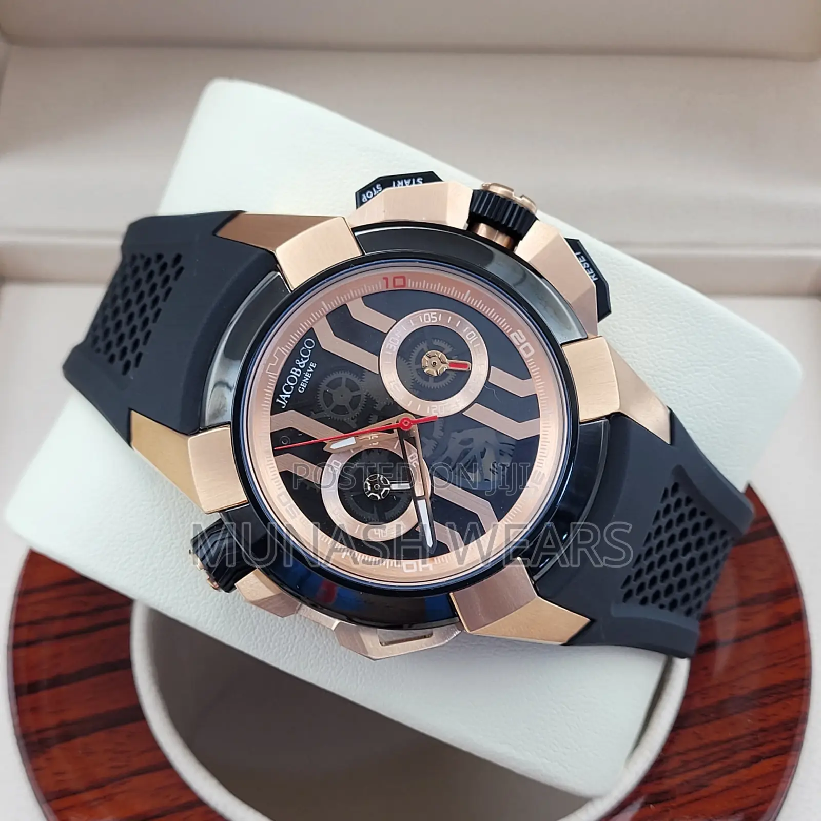 Original Jacob Co Water Resistant Chronograph Watch