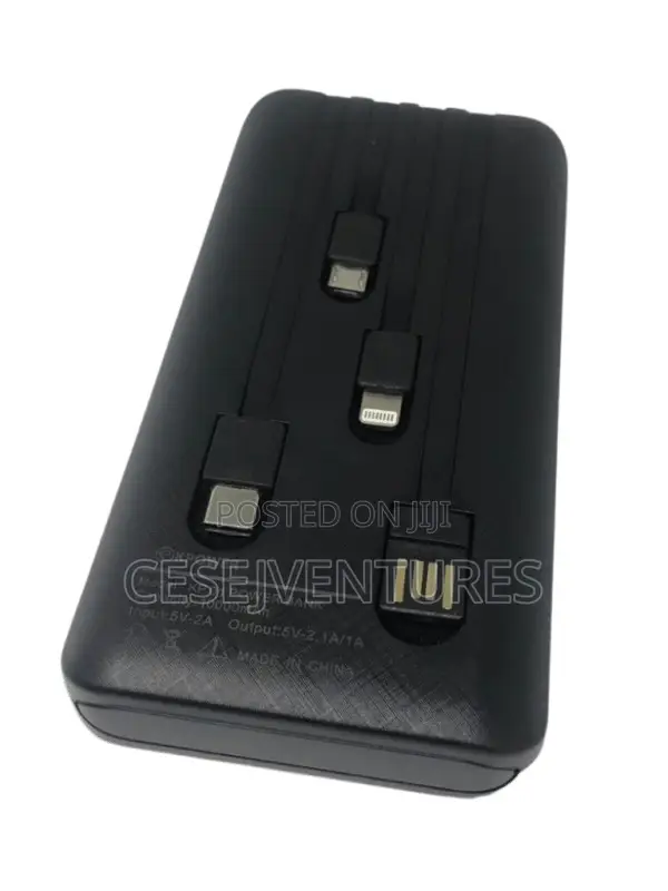 Power Bank With Four Built-in Cable Ultrathin Portable