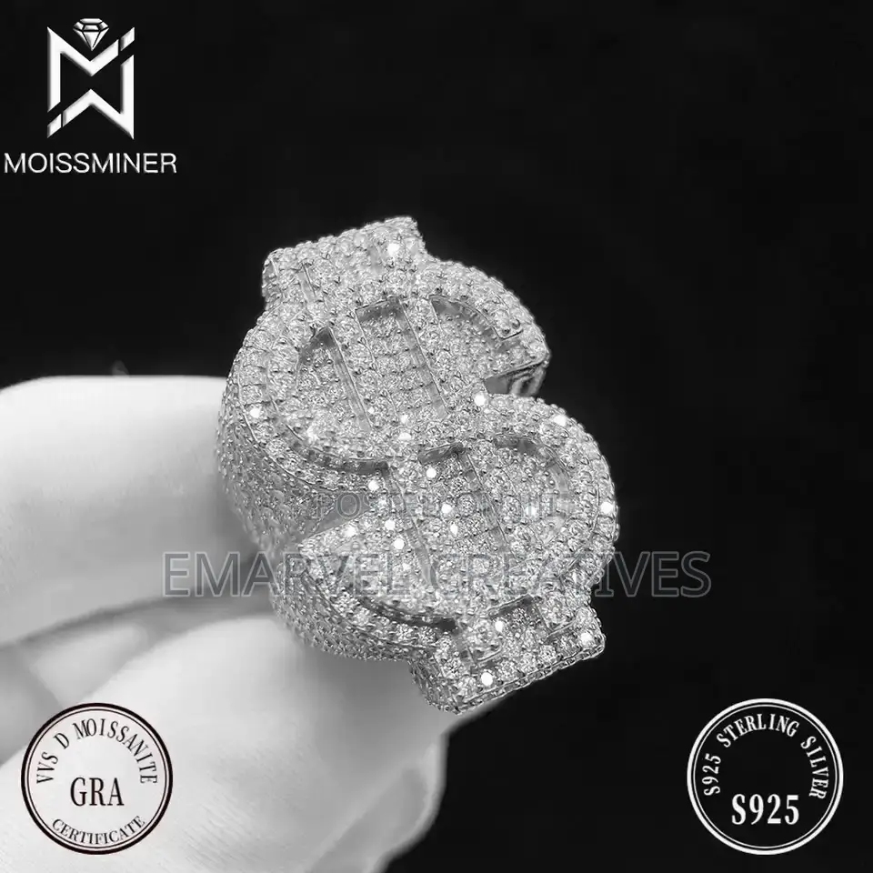 Us-Dollar Moissanite Rings for Men and Women S925 Silver