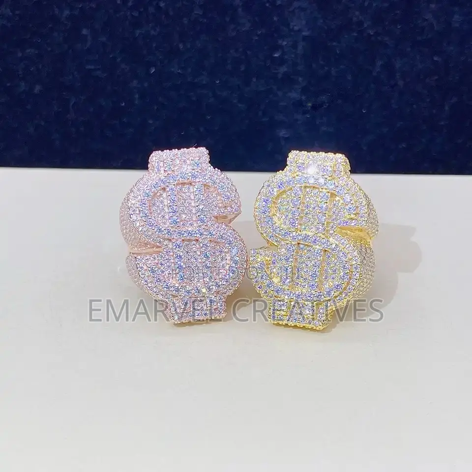 Us-Dollar Moissanite Rings for Men and Women S925 Silver