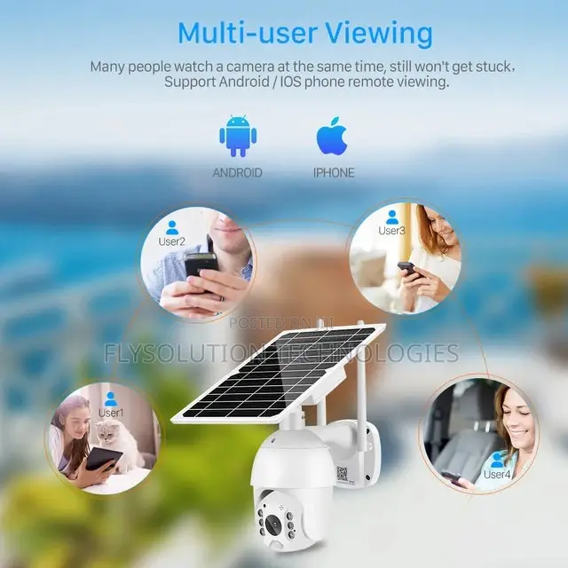 UBOX Wifi Solar PTZ Outdoor Surveillance Camera