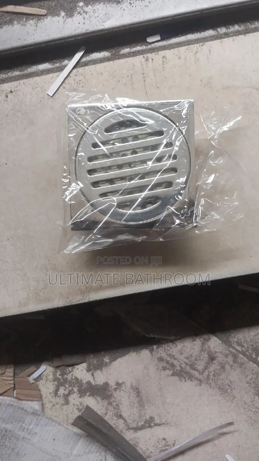 2"(10x10cm)Chrome Bathroom Floor Drain