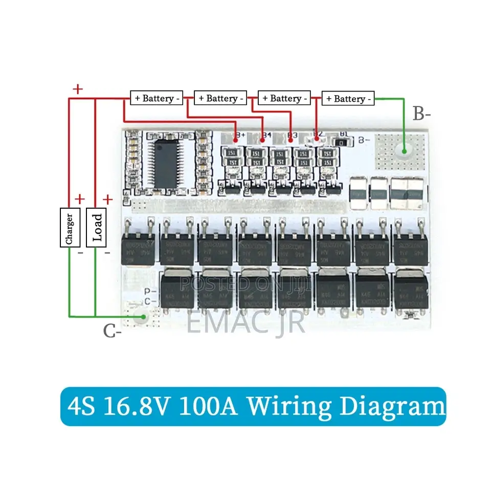 3s 4s BMS 100a Li-Ion Lithium Battery Protection Board