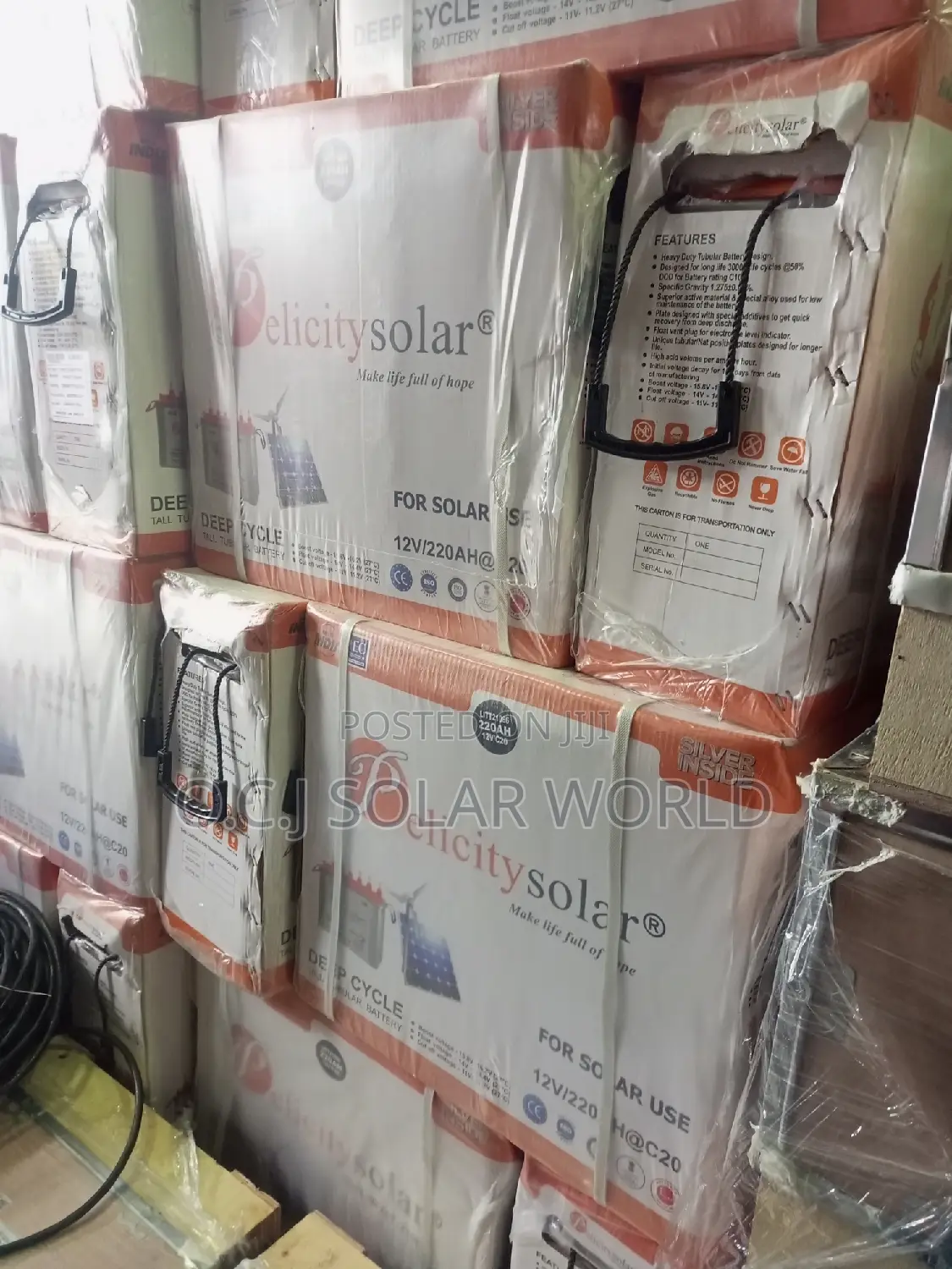 Pelicity Solar Tubular Battery 220ah