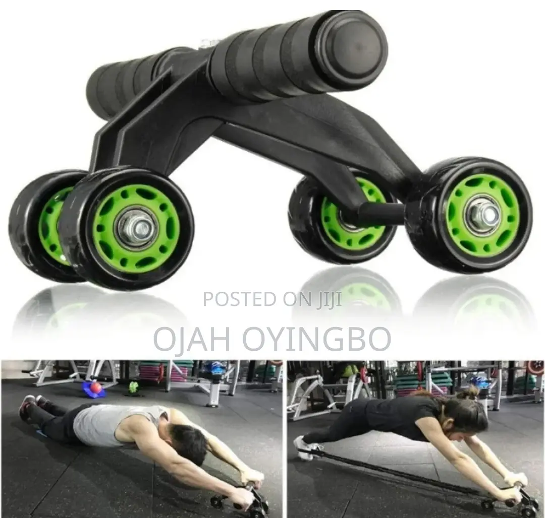 4-Wheel Abdominal Roller – Ultra-Stable Core Fitness Wheel