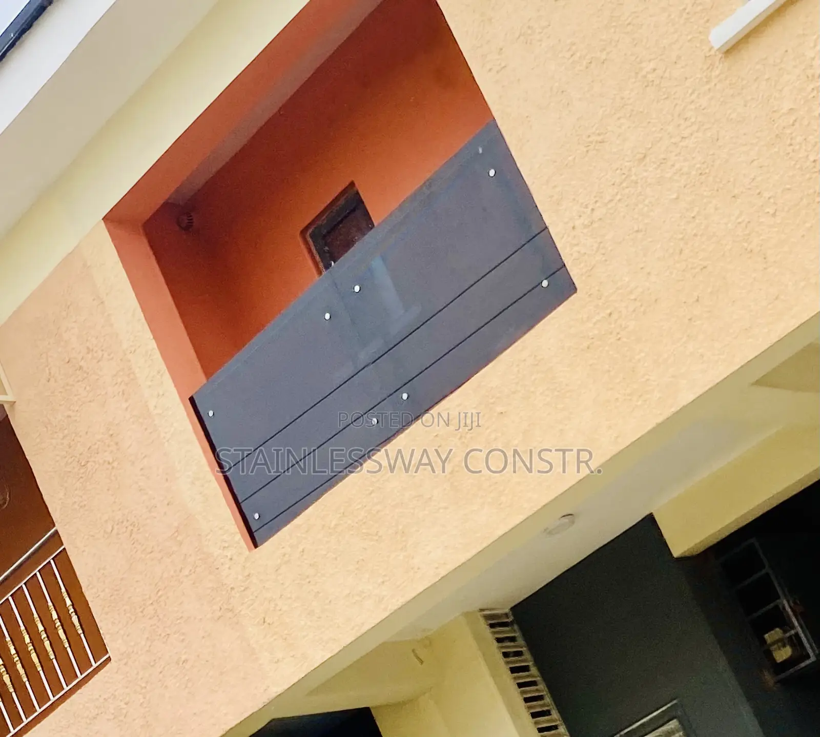 Dark Grey Glass Railing Supreme