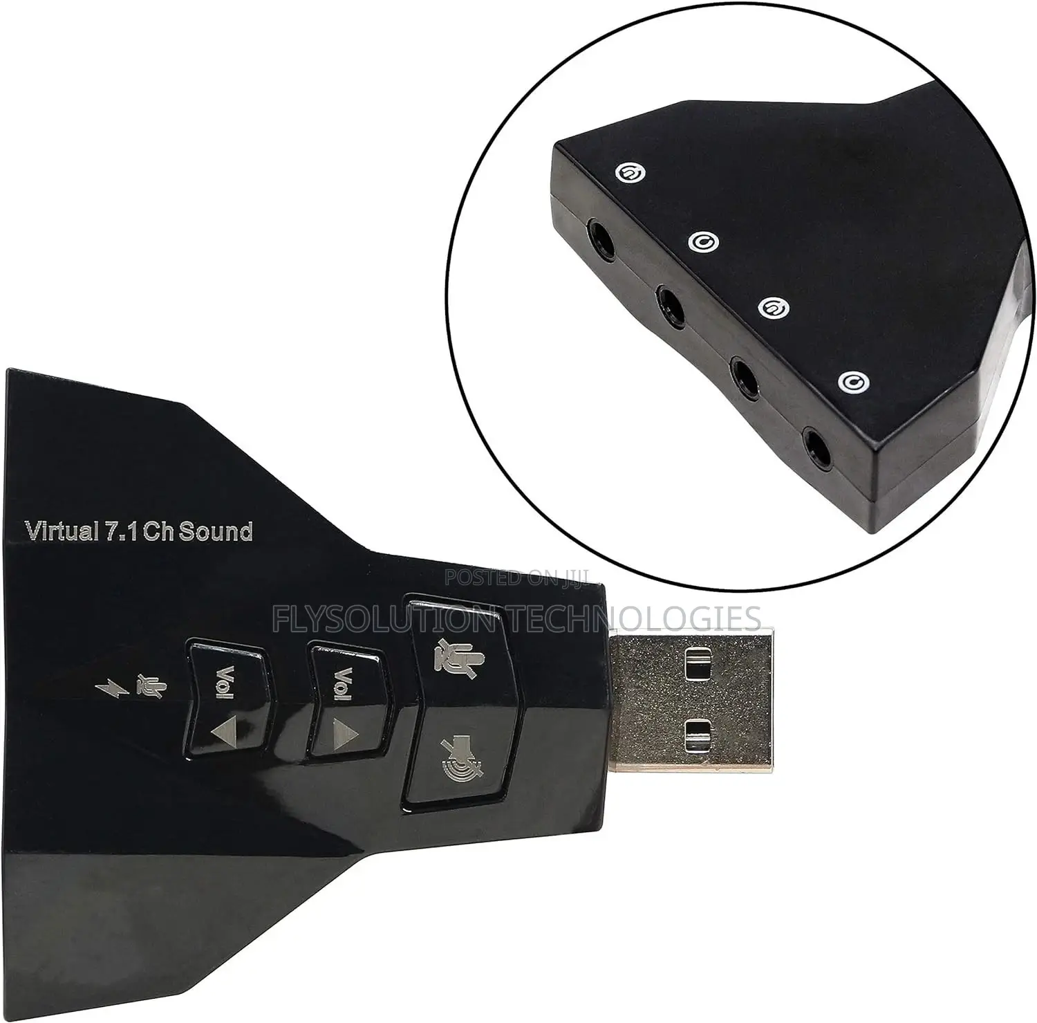 USB to 3.5mm Plug External Sound Card Double Adapter