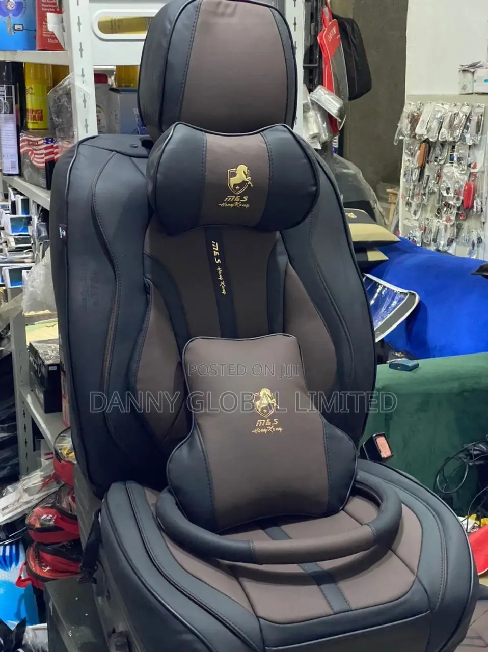 Original Brown/Black Horse Leather Car Seat Cover