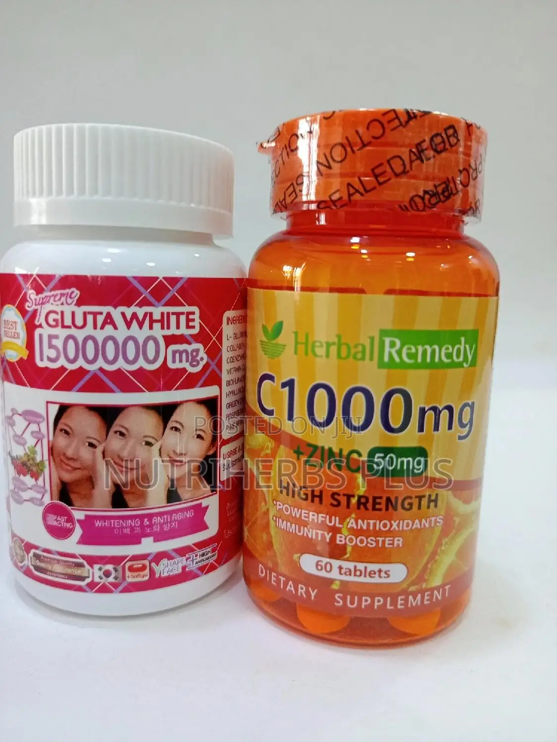 GLUTA WHITE +Vitamin C: Clear Acne Scars, Remove Dark Spots