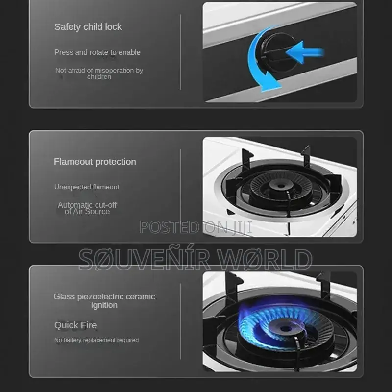 Automatic Ignition Non Stick Gas Stove