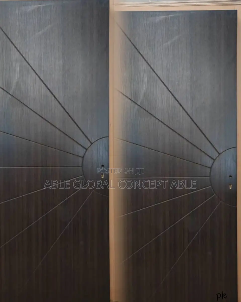 Hard Wooden Doors (Rising Sun Design)