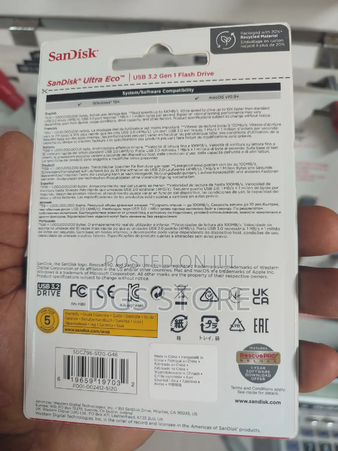 Sandisk Ultra Eco 512gb Flash Drive