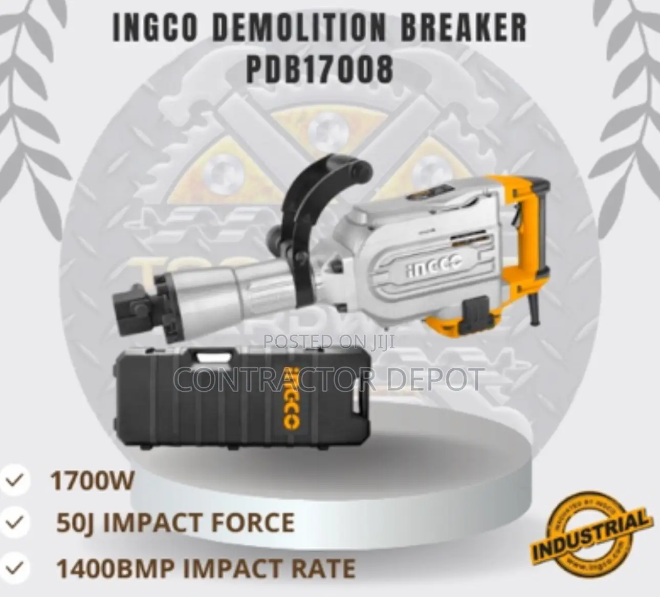 Ingco Demolition Hammer and Breaker 1700w Pdb17008