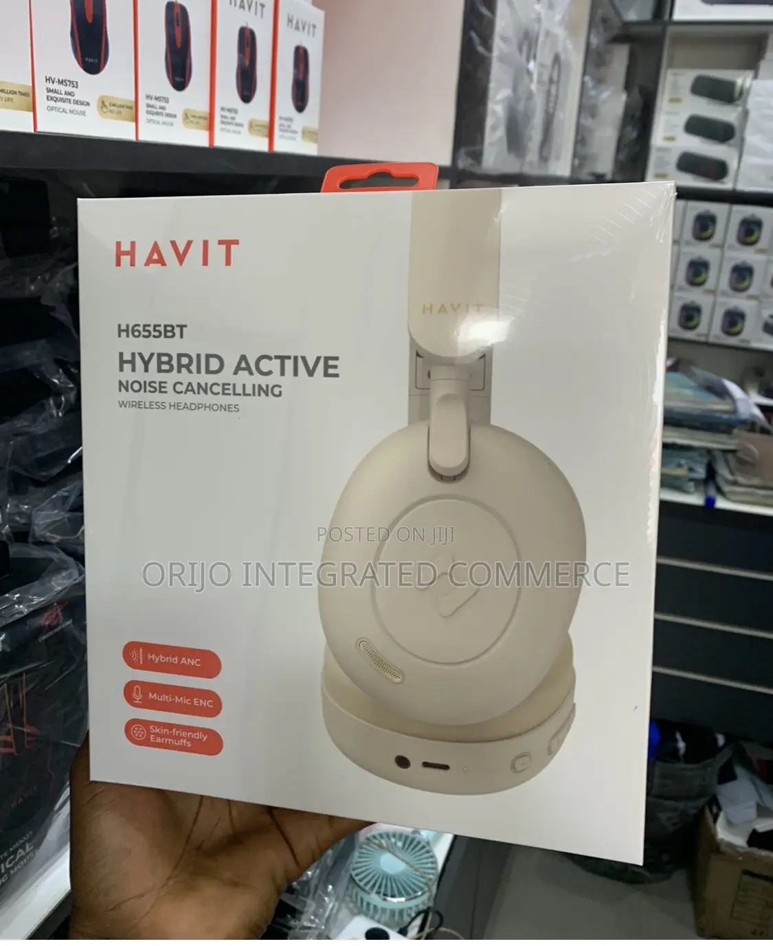 H655bt Hybrid Active Noise Cancelling Wireless Headphones