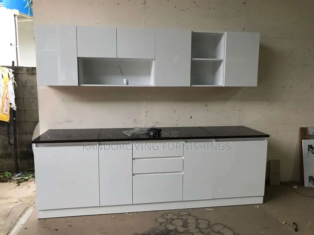 Mini Kitchen Cabinet With Shelving Unit. 6 Ft Wide