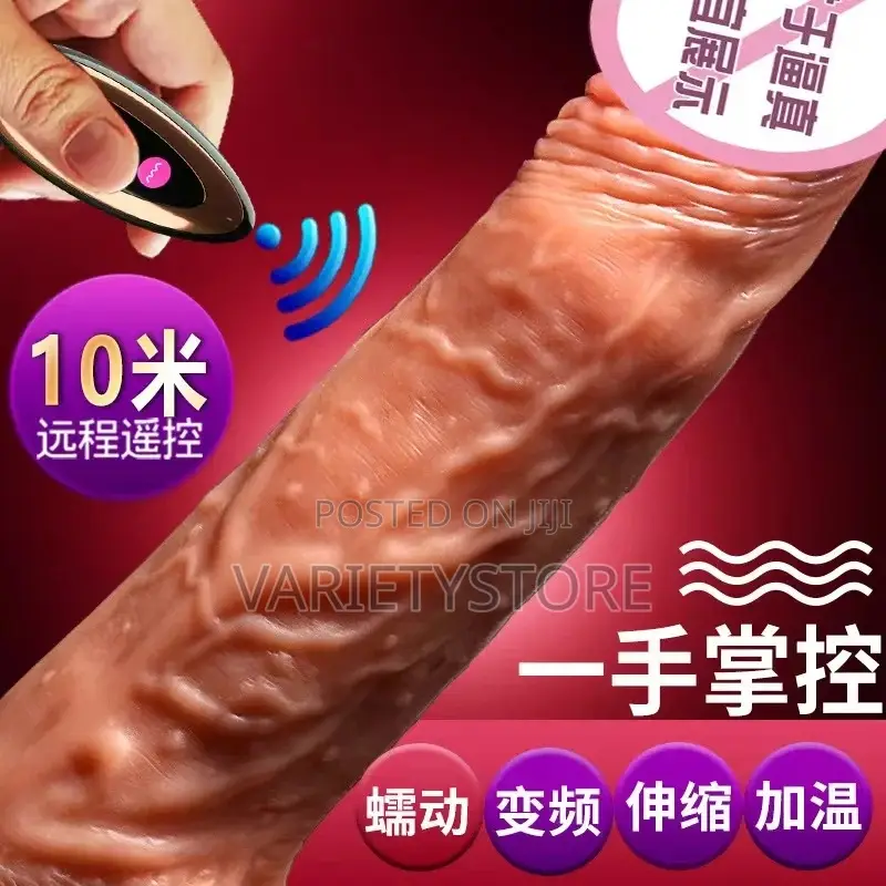 Telescopic Swing Heated Female Masturbation Dildo Vibrator