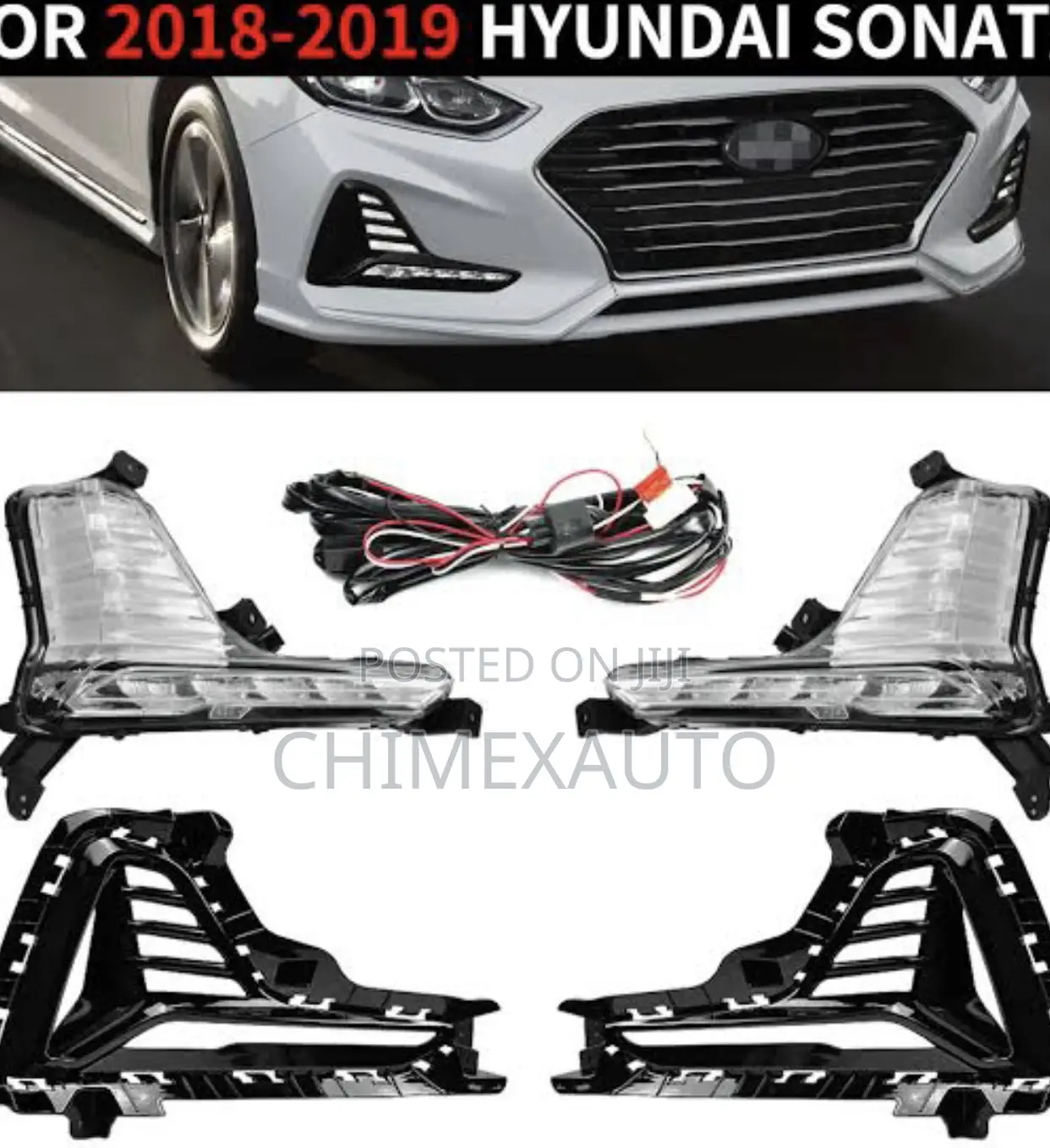 Left Right for 2018 2019 Hyundai Sonata LED Fog Light DRL