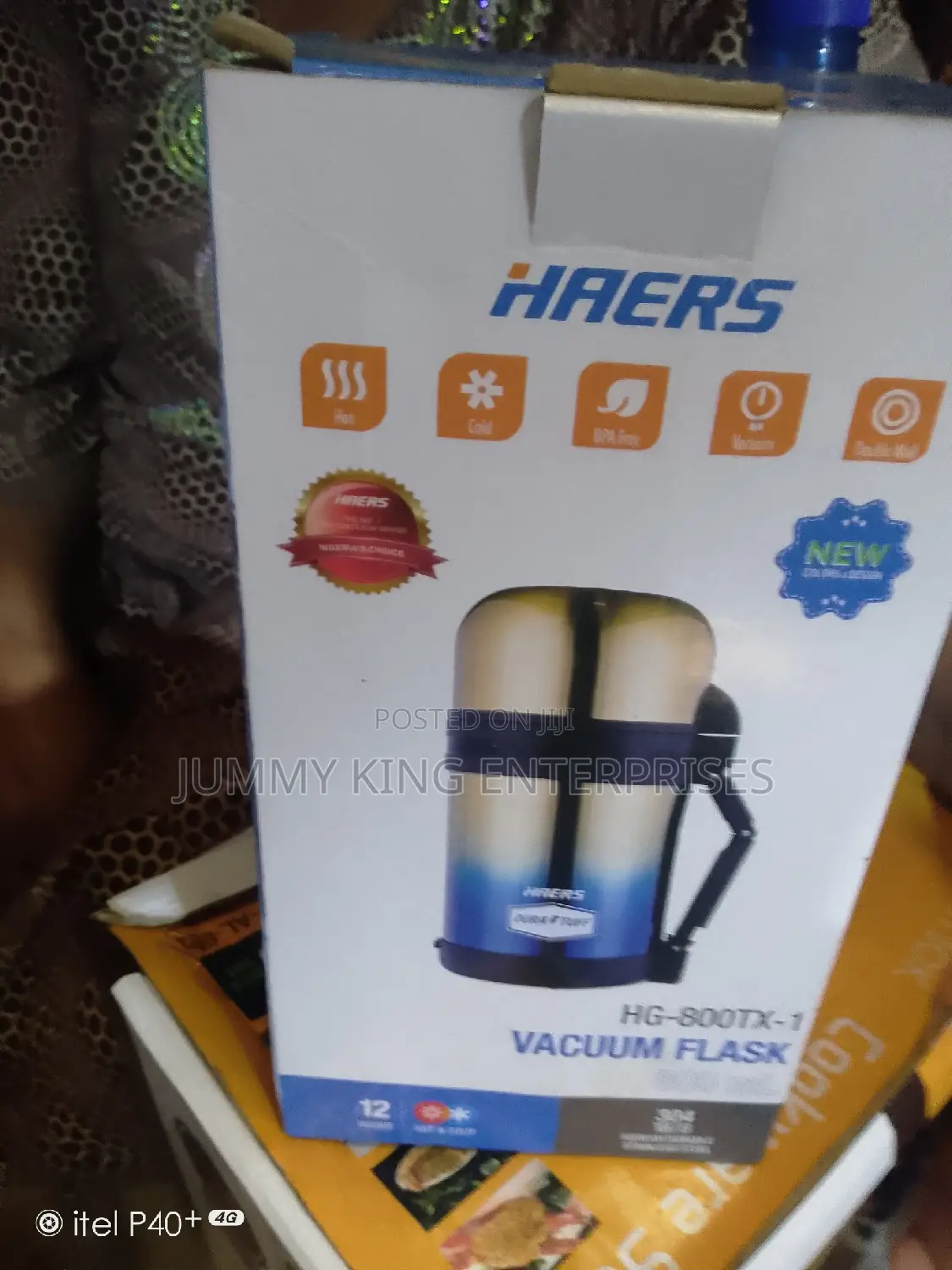 Haers 24hrs Hot And Cold Insulated Vacuum Food Flask (600ml