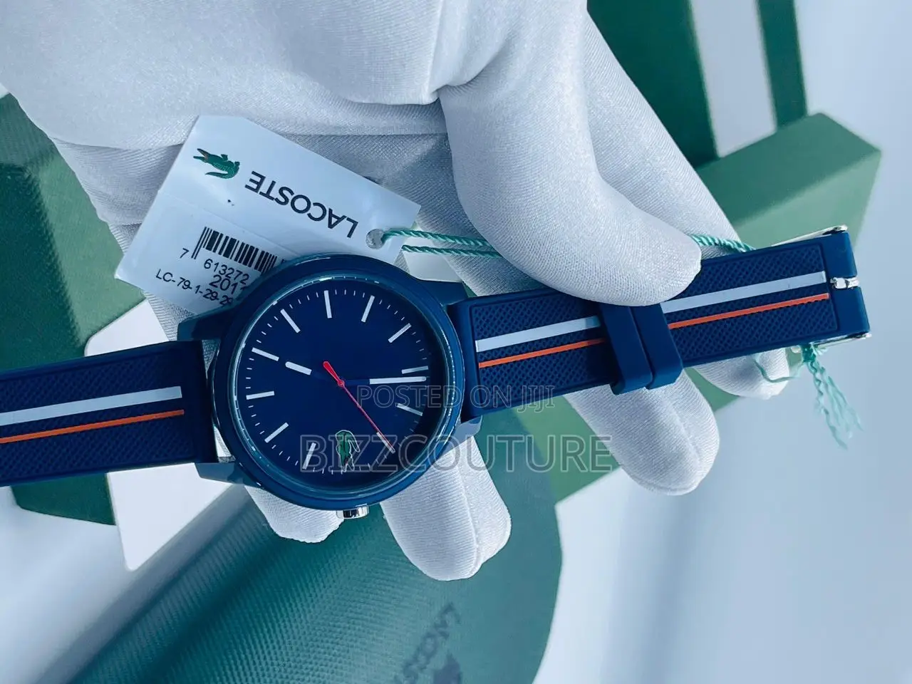 Original LACOSTE BLUE RUBBER WATCH Available in Store