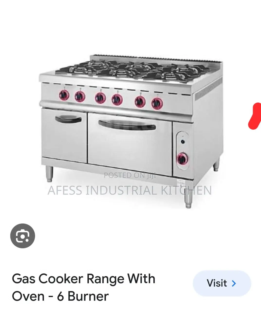 6burner Gas Cooker With An Oven