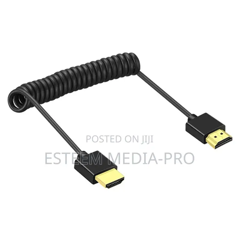 Hdmi Coiled Raven and Spiral Cable 4kp60 for Camera Live