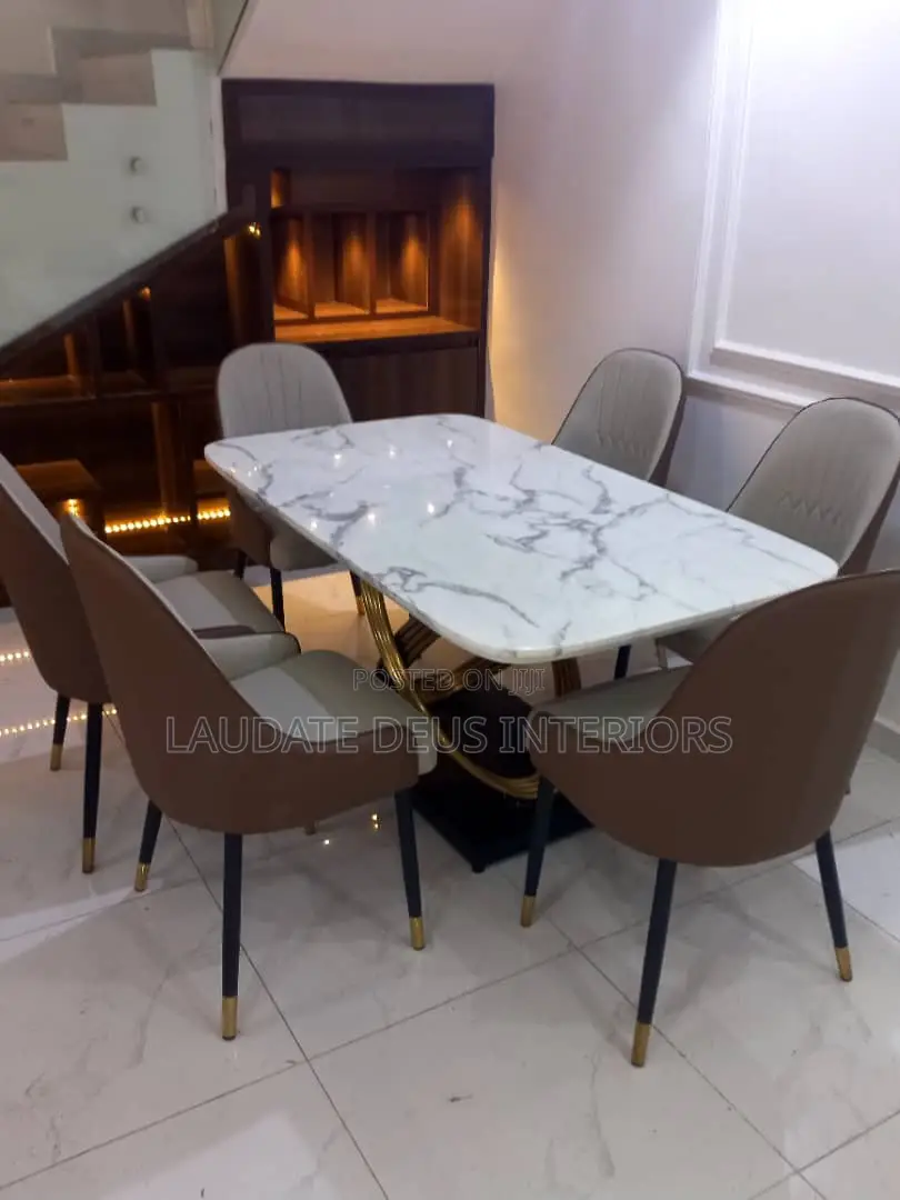 New Exquisite Royal Marble Top Dining Set
