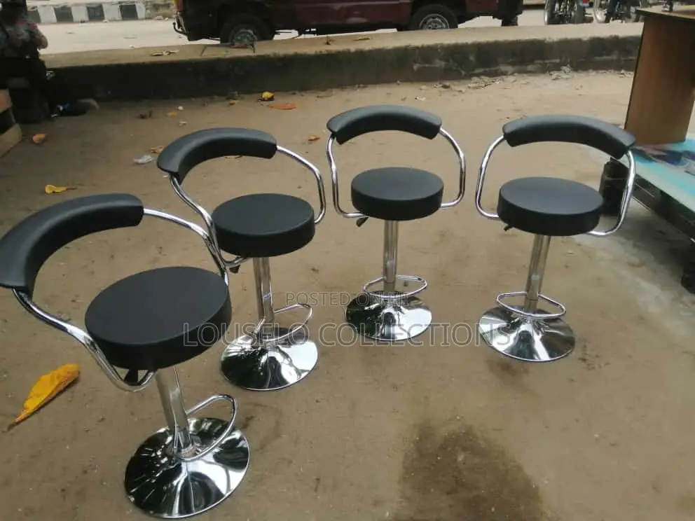 Adjustable Bar Stool Available in Black and Red