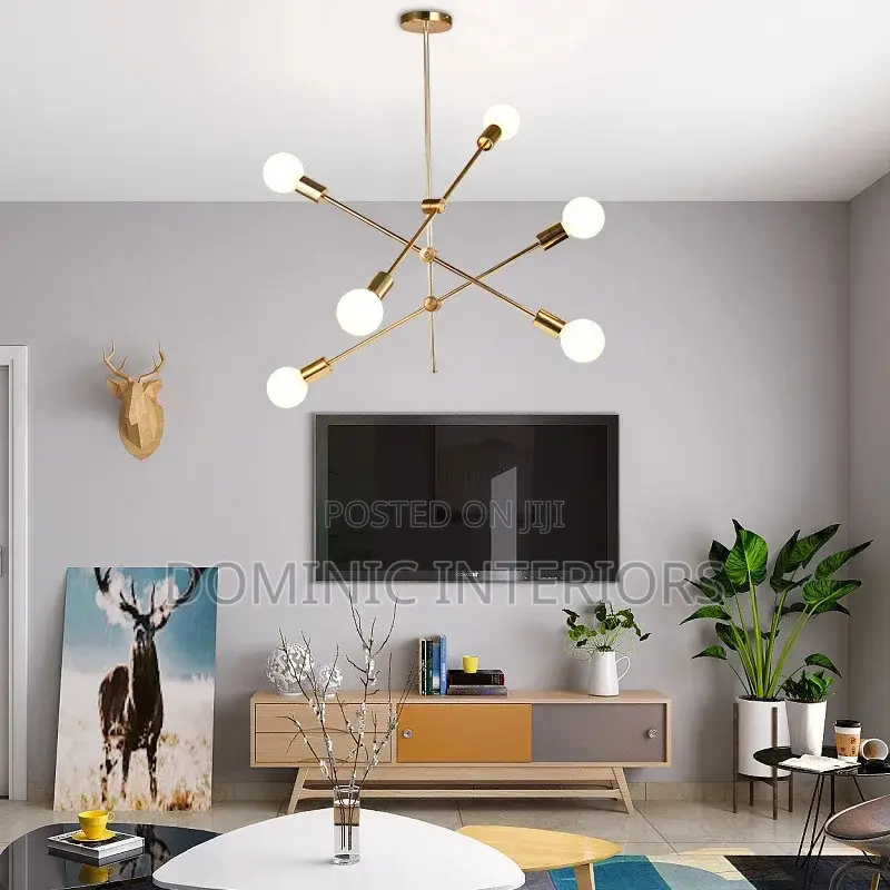 Modern Gold Pipe Droplight