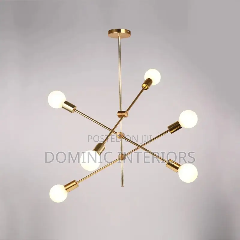 Modern Gold Pipe Droplight