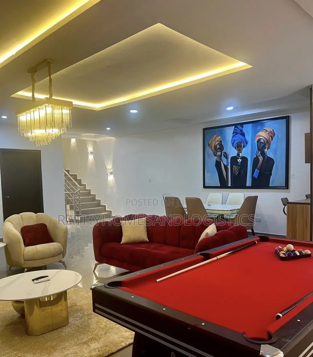 Painting Pop Wall Design Tv Console
