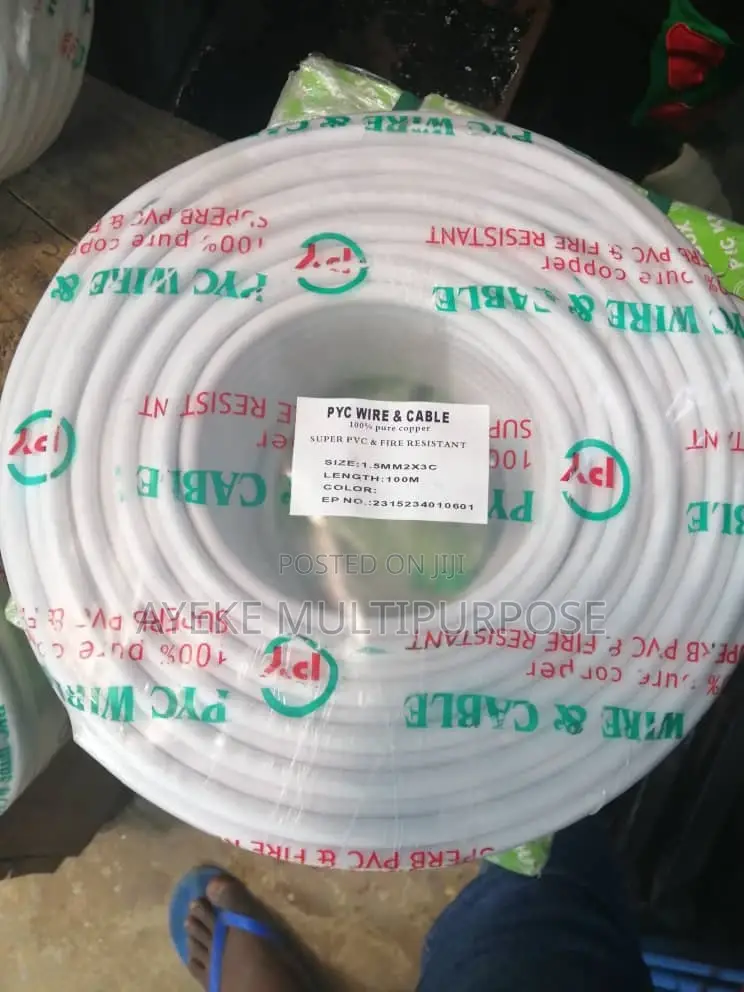 Color White Cable 1.5mm*3core