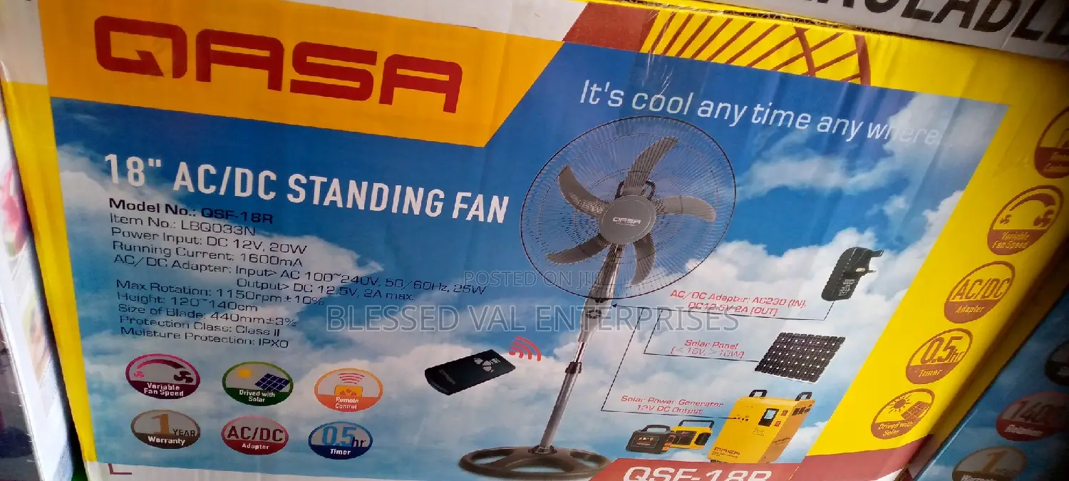 QASA 18 Inches Ac/Dc Standing Fan