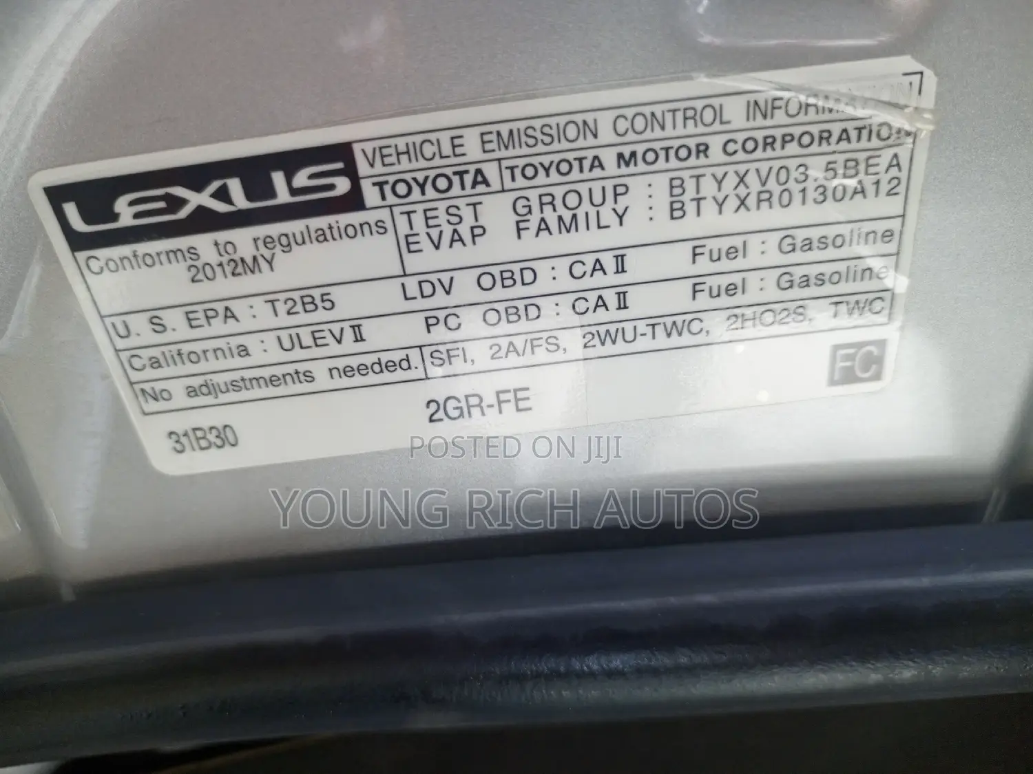 Lexus ES 350 2012 Silver