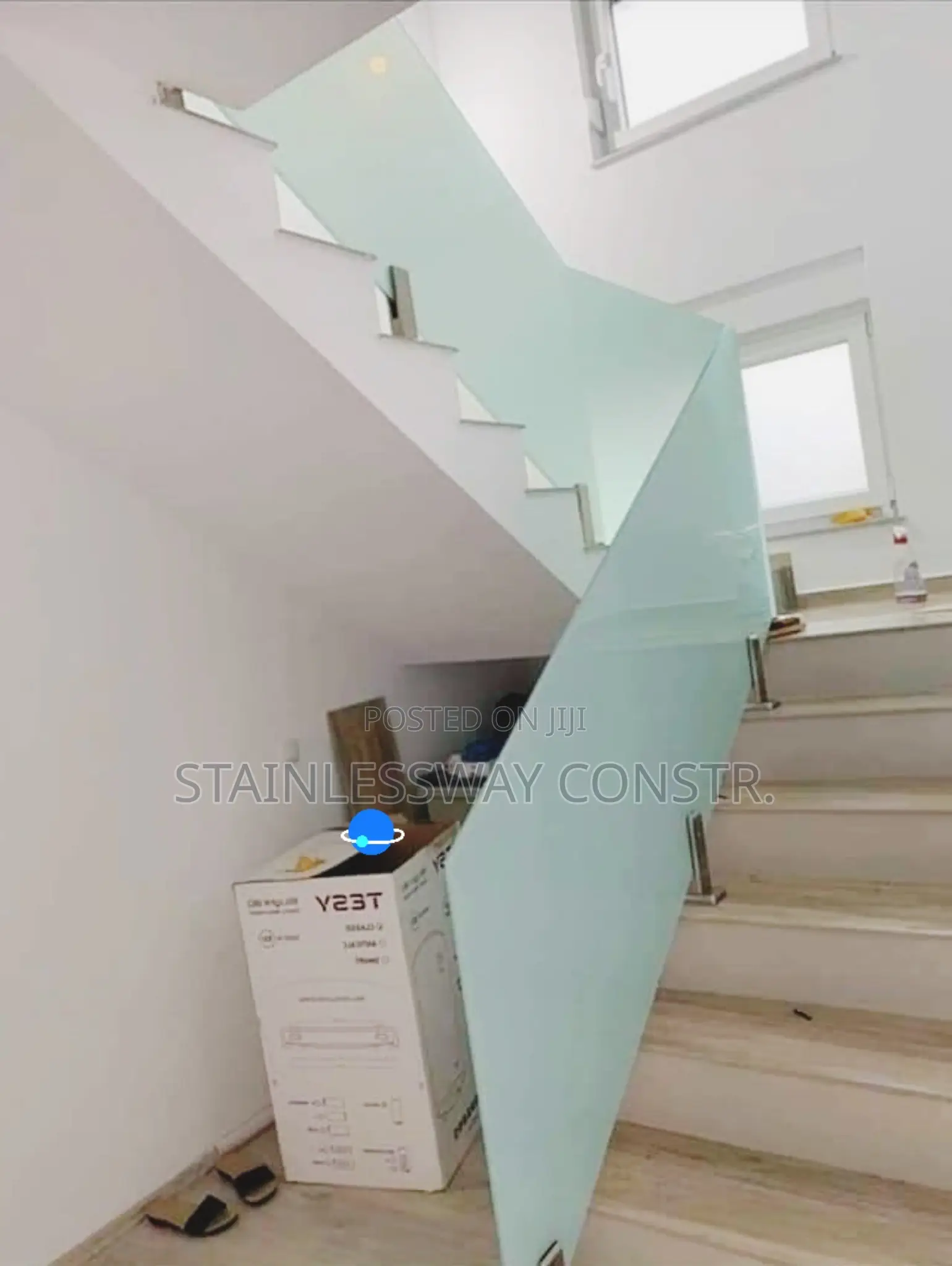 Frosted Staircase Glass Railing