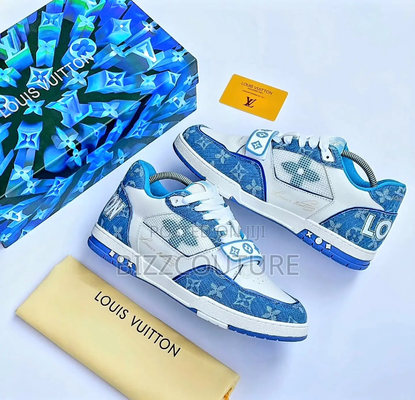 Original LOUIS VUITTON Leather Sneakers Available in Store