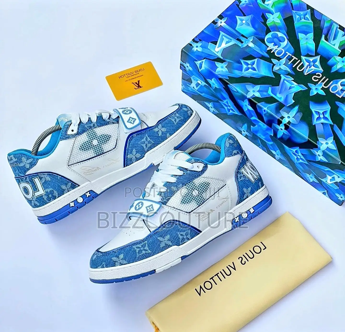 Original LOUIS VUITTON Leather Sneakers Available in Store