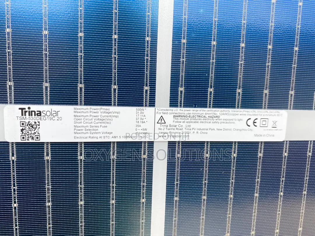 530wax 12v Trina Bifacial Solar Panel