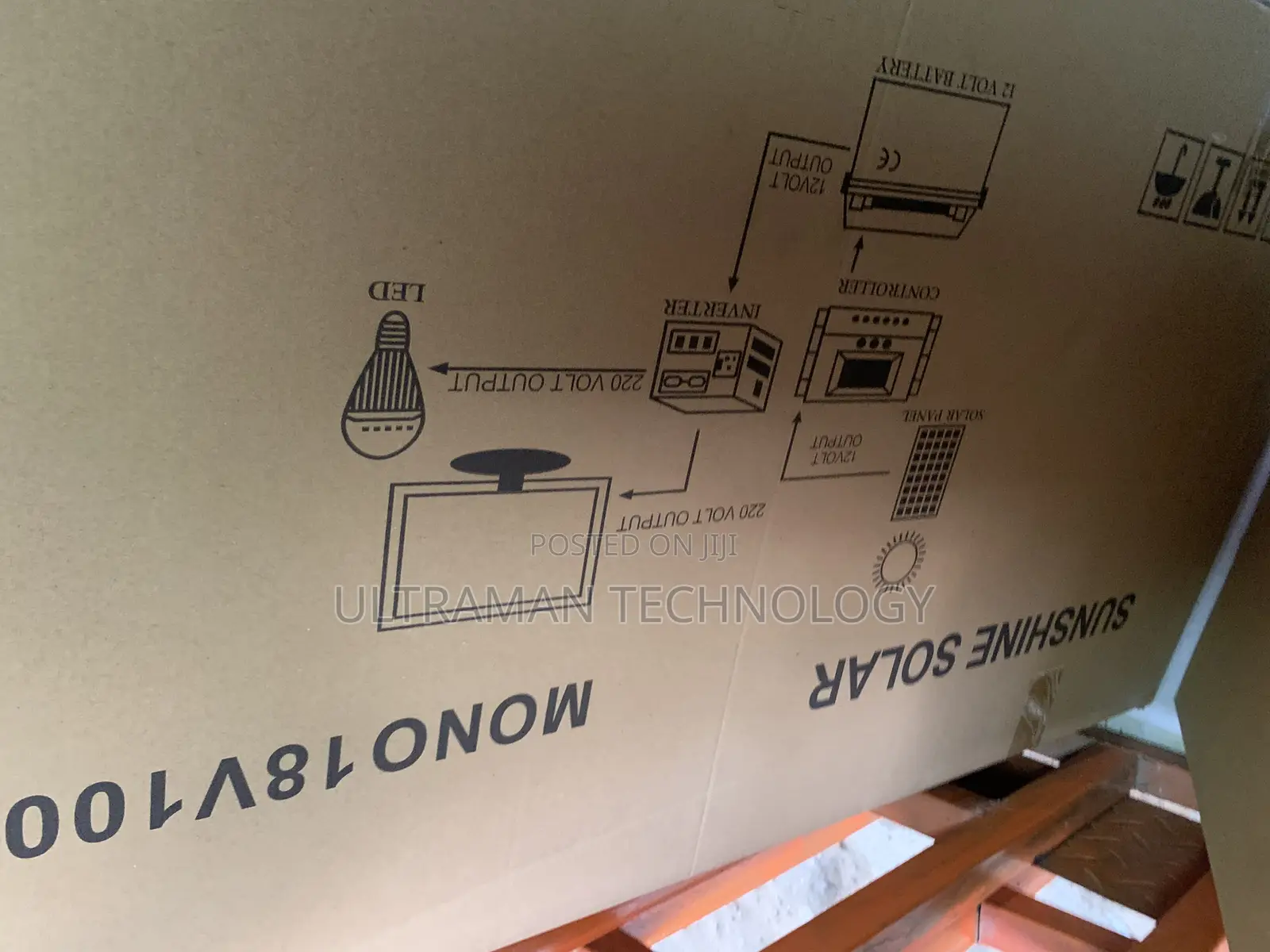 100 Watts Solar Panel Monocrystalline 12 / 18 Volts Dc