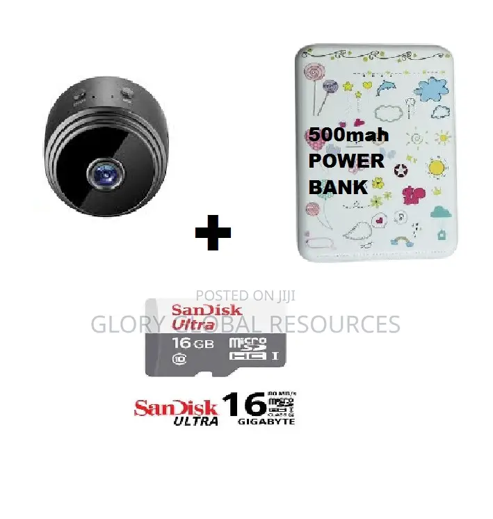 Mini Spy Camera With Mini Power Bank 4gb SD Card