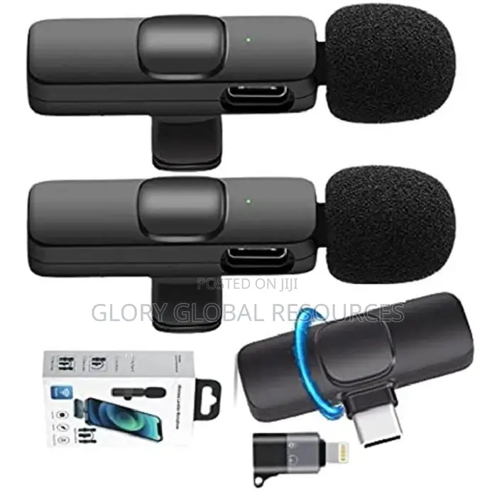 DUAL Type-C Wireless Lapel Microphone for iPhone Android +
