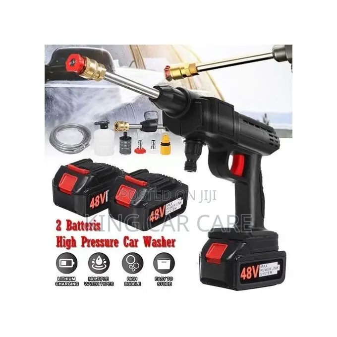 Double Battery Cordless 48v Portable High Pressure Washer.